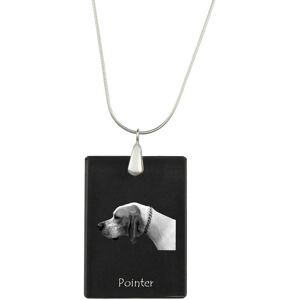 Pointer I - kryształowa zawieszka z psem, srebrny naszyjnik ze zdjęciem, personalizowany wisiorek marki Art-Dog Pointer I - kryształowa zawieszka z psem, srebrny naszyjnik ze zdjęciem, personalizowany wisiorek marki Art-Dog
