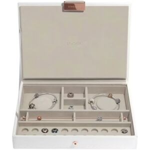 Pudełko z pokrywką na bransoletki charms (białe + różowe złoto) Classic Stackers Pudełko z pokrywką na bransoletki charms (białe + różowe złoto) Classic Stackers