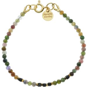 Skorulski Jewellery, Bransoletka, cięty Turmalin kolorowy. Hematyt i srebro złocone-17,5 cm Skorulski Jewellery, Bransoletka, cięty Turmalin kolorowy. Hematyt i srebro złocone-17,5 cm