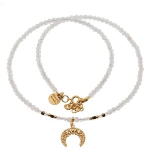 Skorulski Jewellery, Naszyjnik, Kamień Księżycowy, Kryształ Górski, Hematyt, róg obfitości i srebro złocone Skorulski Jewellery, Naszyjnik, Kamień Księżycowy, Kryształ Górski, Hematyt, róg obfitości i srebro złocone