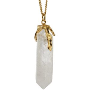 Skorulski Jewellery, Naszyjnik, Kryształ Górski sopel w okuciu na łańcuszku złoconym-1 Skorulski Jewellery, Naszyjnik, Kryształ Górski sopel w okuciu na łańcuszku złoconym-1
