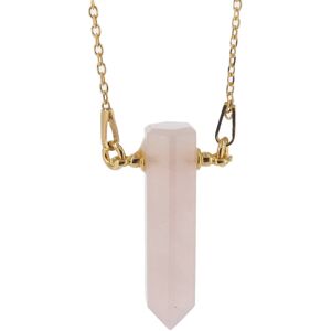Skorulski Jewellery, Naszyjnik, Kwarc Różowy sopel na łańcuszku srebrnym złoconym Skorulski Jewellery, Naszyjnik, Kwarc Różowy sopel na łańcuszku srebrnym złoconym