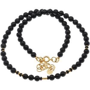 Skorulski Jewellery, Naszyjnik, Onyks fasetowane kulki i srebro złocone Skorulski Jewellery, Naszyjnik, Onyks fasetowane kulki i srebro złocone