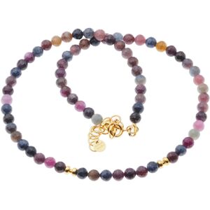Skorulski Jewellery, Naszyjnik, Rubin i Szafir fasetowane kulki i srebro złocone Skorulski Jewellery, Naszyjnik, Rubin i Szafir fasetowane kulki i srebro złocone
