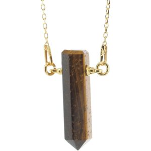 Skorulski Jewellery, Naszyjnik, Tygrysie Oko sopel na łańcuszku srebrnym złoconym Skorulski Jewellery, Naszyjnik, Tygrysie Oko sopel na łańcuszku srebrnym złoconym