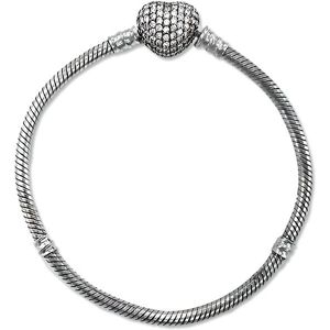 Lovrin Srebrna bransoletka 925 do beads szeroki łańcuszek żmijka z dużym sercem i cyrkoniami Lovrin Srebrna bransoletka 925 do beads szeroki łańcuszek żmijka z dużym sercem i cyrkoniami