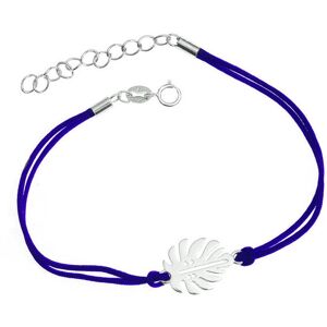 Monilu Srebrna bransoletka 925 Monstera sznurek granat Monilu Srebrna bransoletka 925 Monstera sznurek granat