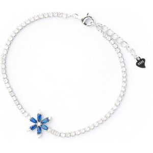 Monilu Srebrna Bransoletka 925 Navy Flower Cyrkonia Monilu Srebrna Bransoletka 925 Navy Flower Cyrkonia