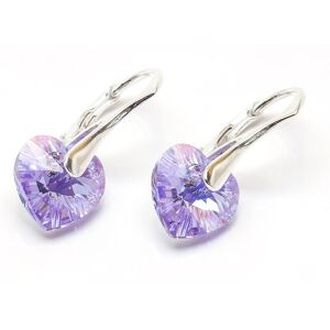 Inny producent Srebrne Kolczyki 925 Z Kryształami Swarovski Serca 10Mm Violet Ab Inny producent Srebrne Kolczyki 925 Z Kryształami Swarovski Serca 10Mm Violet Ab