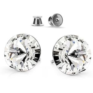 GIORRE Srebrne kolczyki Rivoli 10 mm, srebro 925 : Kryształy - kolor - Crystal, Srebro - kolor pokrycia - Pokrycie platyną GIORRE Srebrne kolczyki Rivoli 10 mm, srebro 925 : Kryształy - kolor - Crystal, Srebro - kolor pokrycia - Pokrycie platyną