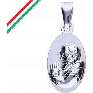 Lovrin Srebrny medalik 925 ojciec Pio chrzest komunia Lovrin Srebrny medalik 925 ojciec Pio chrzest komunia