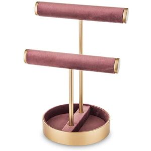 ART Stojak Na Biżuterię Metalowy Różowy Aksamit H: 29.5 Cm ART Stojak Na Biżuterię Metalowy Różowy Aksamit H: 29.5 Cm