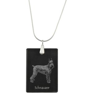 Sznaucer, Schnauzer I - kryształowa zawieszka z psem, srebrny naszyjnik ze zdjęciem, personalizowany wisiorek marki Art-Dog Sznaucer, Schnauzer I - kryształowa zawieszka z psem, srebrny naszyjnik ze zdjęciem, personalizowany wisiorek marki Art-Dog