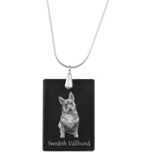 Szwedzki Vallhund, Szwedzki szpic owczarski - kryształowa zawieszka z psem, srebrny naszyjnik ze zdjęciem, personalizowany wisiorek marki Art-Dog Szwedzki Vallhund, Szwedzki szpic owczarski - kryształowa zawieszka z psem, srebrny naszyjnik ze zdjęciem, personalizowany wisiorek marki Art-Dog