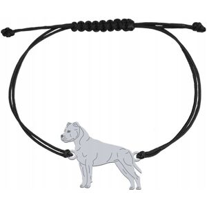 Radziszewska Bransoletka Srebrna Amstaff 925 sznurek Kobieta Prezent GRAWER GRATIS Radziszewska Bransoletka Srebrna Amstaff 925 sznurek Kobieta Prezent GRAWER GRATIS