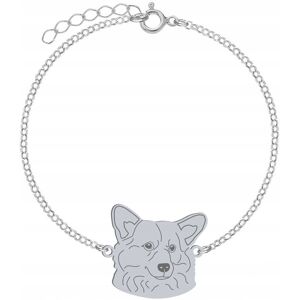 Radziszewska Bransoletka Srebrna z psem Welsh Corgi Pembroke 925 Łańcuszek GRAWER GRATIS Radziszewska Bransoletka Srebrna z psem Welsh Corgi Pembroke 925 Łańcuszek GRAWER GRATIS