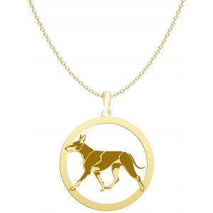 Radziszewska Naszyjnik Złoty 925 z psem English Toy Terrier Prezent Kobieta GRAWER Radziszewska Naszyjnik Złoty 925 z psem English Toy Terrier Prezent Kobieta GRAWER