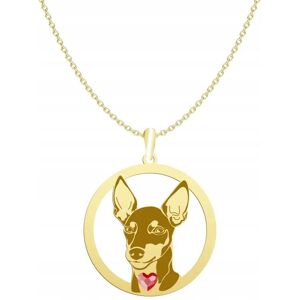 Radziszewska Naszyjnik Złoty 925 z psem English Toy Terrier Łańcuszek GRAWER GRATIS Radziszewska Naszyjnik Złoty 925 z psem English Toy Terrier Łańcuszek GRAWER GRATIS