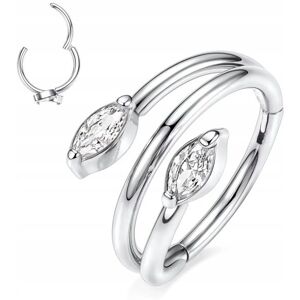 EMIGMAT Tytanowy Kolczyk Clicker PIERCING kółko Cyrkonie Muszla HELIX Lobe 1,2/10 EMIGMAT Tytanowy Kolczyk Clicker PIERCING kółko Cyrkonie Muszla HELIX Lobe 1,2/10