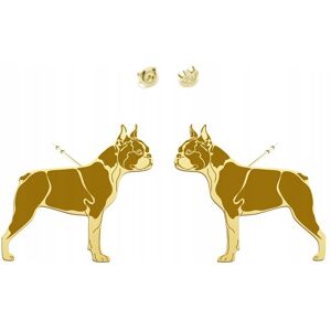 Radziszewska Boston Terrier Kolczyki Złote 925 Kobieta Prezent Sztyfty DEDYKACJA GRATIS Radziszewska Boston Terrier Kolczyki Złote 925 Kobieta Prezent Sztyfty DEDYKACJA GRATIS