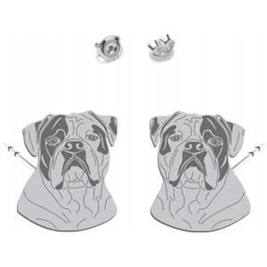 Radziszewska Kolczyki Srebrne Bulldog Amerykański 925 Kobieta Prezent DEDYKACJA GRATIS Radziszewska Kolczyki Srebrne Bulldog Amerykański 925 Kobieta Prezent DEDYKACJA GRATIS