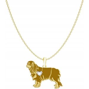 Radziszewska Naszyjnik Złoty z psem King Charles Spaniel 925 Łańcuszek GRAWER GRATIS Radziszewska Naszyjnik Złoty z psem King Charles Spaniel 925 Łańcuszek GRAWER GRATIS