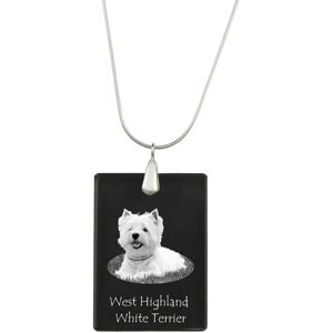 West Highland White Terrier, Westie - kryształowa zawieszka z psem, srebrny naszyjnik ze zdjęciem, personalizowany wisiorek marki Art-Dog West Highland White Terrier, Westie - kryształowa zawieszka z psem, srebrny naszyjnik ze zdjęciem, personalizowany wisiorek marki Art-Dog