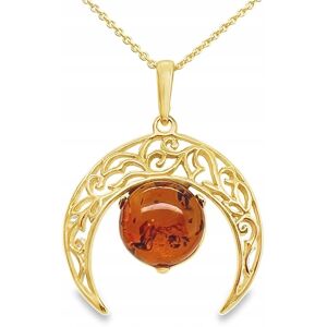 Ambermark WISIOREK srebrny pozłacany ZAWIESZKA BURSZTYN księżyc lunula ZŁOTY Ambermark WISIOREK srebrny pozłacany ZAWIESZKA BURSZTYN księżyc lunula ZŁOTY