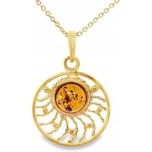 Ambermark WISIOREK srebrny pozłacany ZAWIESZKA złoty BURSZTYN słońce Ambermark WISIOREK srebrny pozłacany ZAWIESZKA złoty BURSZTYN słońce