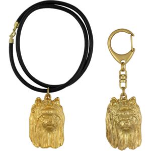 Yorkshire Terrier, York, Jork, Yorkie III - brelok i naszyjnik z psem w pudełku, produkt pozłacany wysokiej jakości, marka Art-Dog Yorkshire Terrier, York, Jork, Yorkie III - brelok i naszyjnik z psem w pudełku, produkt pozłacany wysokiej jakości, marka Art-Dog