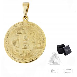 ulex premium Zawieszka Srebro pr. 925 Złoty Bitcoin Elegancki Męski Okrągły Wisior ulex premium Zawieszka Srebro pr. 925 Złoty Bitcoin Elegancki Męski Okrągły Wisior