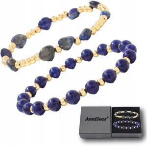 Altair Zestaw 2x Bransoletka 5-8 mm Kamień Lapis Lazuli Kulki Pozłacane 18K Złotem Altair Zestaw 2x Bransoletka 5-8 mm Kamień Lapis Lazuli Kulki Pozłacane 18K Złotem