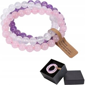 Altair Zestaw 3 Bransoletki 8 mm Kamień Naturalny Zielony Biały Fiolet Chalcedon Altair Zestaw 3 Bransoletki 8 mm Kamień Naturalny Zielony Biały Fiolet Chalcedon