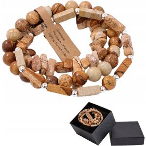 Altair Zestaw 3 X Bransoletka Męska 5-8 Mm Kamień Jaspis Obrazowy Picture Stone Altair Zestaw 3 X Bransoletka Męska 5-8 Mm Kamień Jaspis Obrazowy Picture Stone