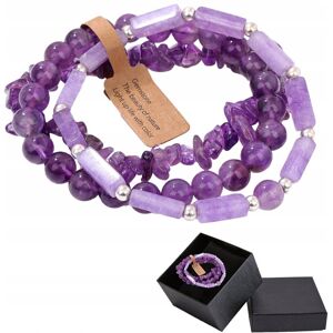 Altair Zestaw 3 X Bransoletka Męska 5-8 Mm Kamień Naturalny Ametyst Amethyst Altair Zestaw 3 X Bransoletka Męska 5-8 Mm Kamień Naturalny Ametyst Amethyst