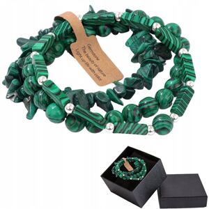 Altair Zestaw 3 X Bransoletka Męska 5-8 Mm Kamień Naturalny Malachit Malachite Altair Zestaw 3 X Bransoletka Męska 5-8 Mm Kamień Naturalny Malachit Malachite
