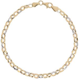 Inny producent Złota bransoletka kółeczkowa dwa kolory złota 18 cm pr. 585 Inny producent Złota bransoletka kółeczkowa dwa kolory złota 18 cm pr. 585