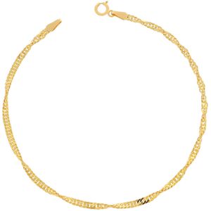 Inny producent Złota bransoletka pełna Singapur 18 cm pr. 585 Inny producent Złota bransoletka pełna Singapur 18 cm pr. 585