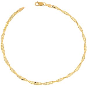Inny producent Złota bransoletka pełna singapur 19.5 cm pr. 585 Inny producent Złota bransoletka pełna singapur 19.5 cm pr. 585