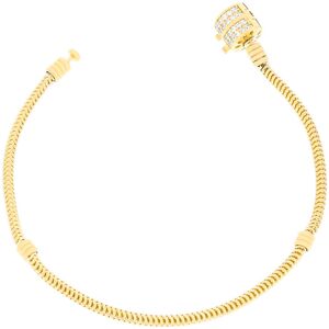 Inny producent Złota bransoletka pełna snake do zawieszek charmsów z cyrkoniami 17 cm pr. 585 Inny producent Złota bransoletka pełna snake do zawieszek charmsów z cyrkoniami 17 cm pr. 585