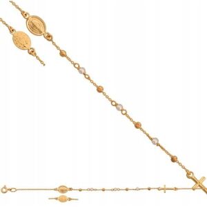 Złota Bransoletka Perły 585 1.85 g, 17.50 cm Rodium Złota Bransoletka Perły 585 1.85 g, 17.50 cm Rodium