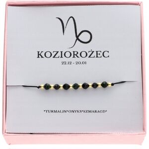 Inny producent ZŁOTA bransoletka znak zodiaku KOZIOROŻEC kamienie naturalne srebro 925 Inny producent ZŁOTA bransoletka znak zodiaku KOZIOROŻEC kamienie naturalne srebro 925