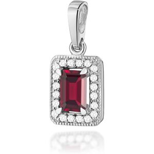 Inny producent Złota zawieszka / wisiorek Granat 0,70ct białe złoto pr. 585 Inny producent Złota zawieszka / wisiorek Granat 0,70ct białe złoto pr. 585