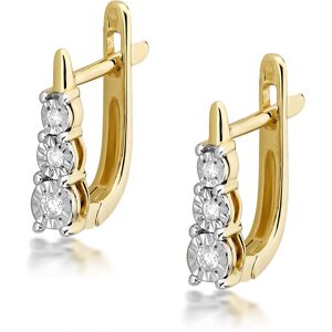 Inny producent Złote kolczyki diamenty 0.110ct angielskie zapięcie pr. 585 Inny producent Złote kolczyki diamenty 0.110ct angielskie zapięcie pr. 585