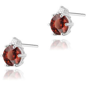 Inny producent Złote kolczyki Granat 2 x 0,60ct białe złoto pr. 585 Inny producent Złote kolczyki Granat 2 x 0,60ct białe złoto pr. 585