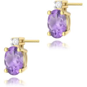 Inny producent Złote kolczyki K0001 Ametyst 2 x 0,40ct żółte złoto pr. 585 Inny producent Złote kolczyki K0001 Ametyst 2 x 0,40ct żółte złoto pr. 585