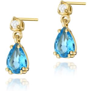 Inny producent Złote kolczyki K0006 Topaz 2 x 0,90ct żółte złoto pr. 585 Inny producent Złote kolczyki K0006 Topaz 2 x 0,90ct żółte złoto pr. 585