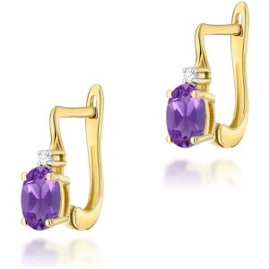 Inny producent Złote kolczyki K0011 Ametyst 2 x 0,40ct żółte złoto pr. 585 Inny producent Złote kolczyki K0011 Ametyst 2 x 0,40ct żółte złoto pr. 585