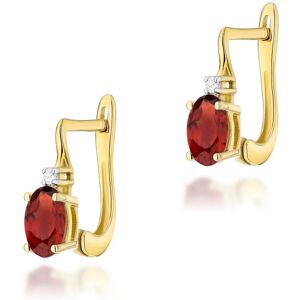 Inny producent Złote kolczyki K0011 Granat 2 x 0,50ct żółte złoto pr. 585 Inny producent Złote kolczyki K0011 Granat 2 x 0,50ct żółte złoto pr. 585