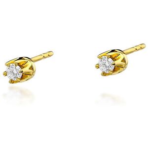 Inny producent Złote kolczyki K0032 Diament 2 x 0,10ct żółte złoto pr. 585 Inny producent Złote kolczyki K0032 Diament 2 x 0,10ct żółte złoto pr. 585